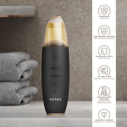 GESKE MicroCurrent Skin Scrubber & Blackhead Remover 9 in1