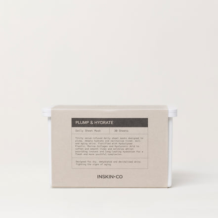 INSKIN.CO Plump & Hydrate Daily Sheet Mask box on a white background
