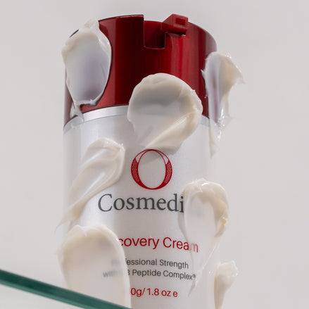 O Recovery Cream with cream blots
